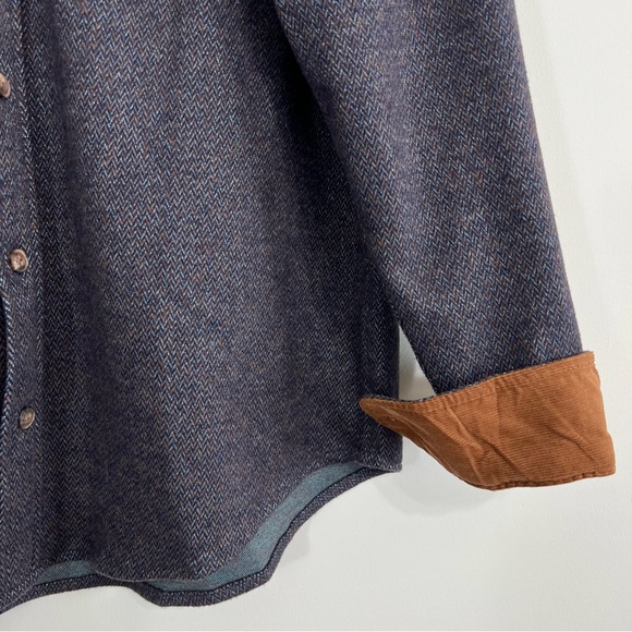 Jachs Outdoor Button Up Shirt Jacket XL Corduroy Cozy Fleece Blue - Picture 6 of 15